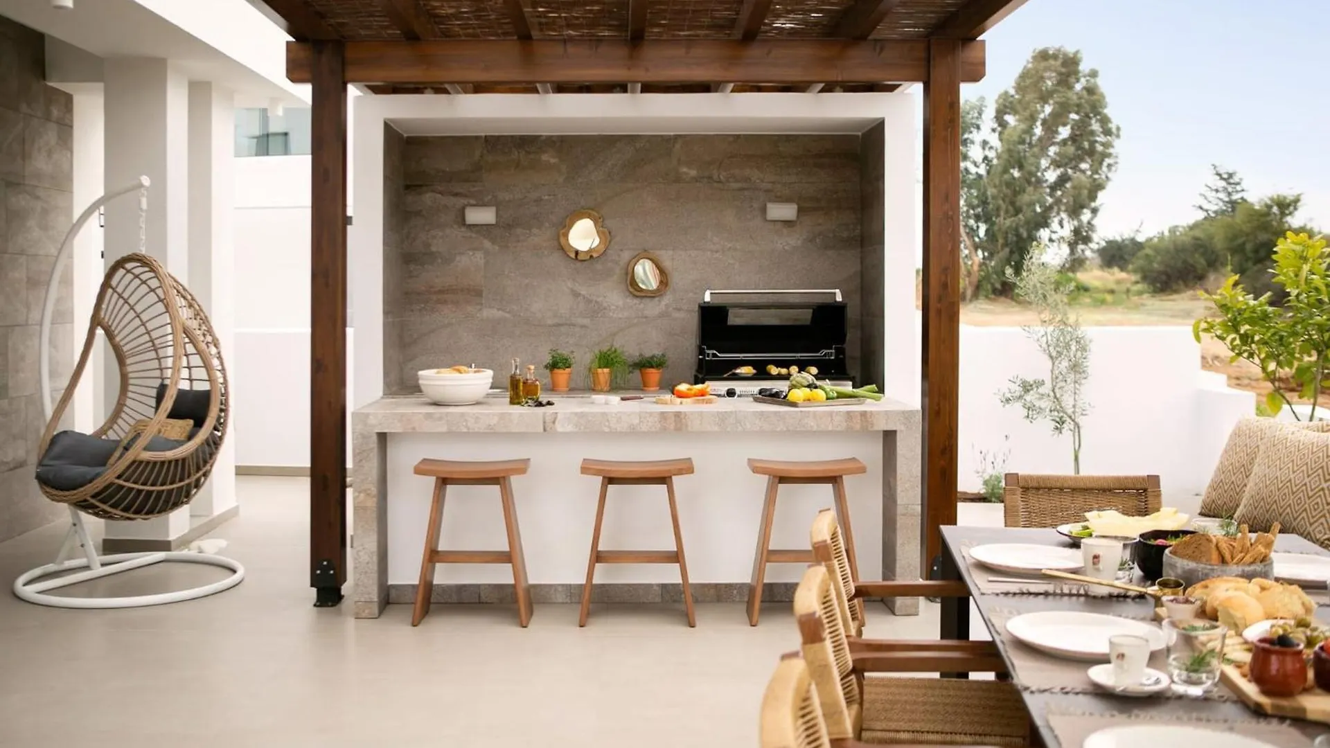 Amazing Protaras Villa Villa Lubbock 3 Bedrooms Private Outdoor Pool And Hot Tub Furnished Sun Terrace Shaded Furnished Terrace Bbq, 0*,